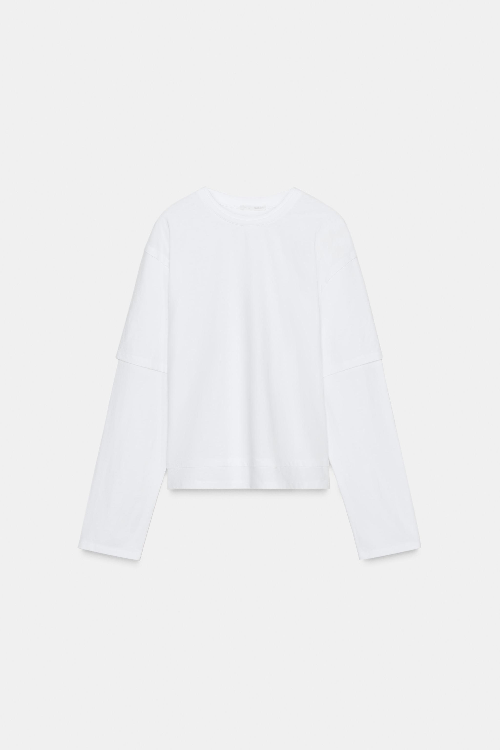 T-SHIRT EFFET DOUBLE MANCHE LONGUE